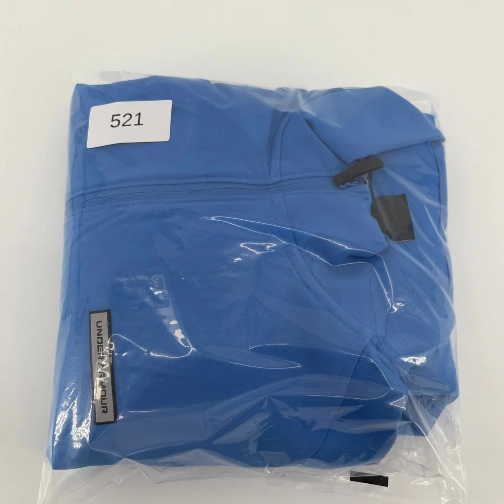 Under Armour Drive Pro Hybrid HZ Golf Pullover Blue Mens Medium 6005666 NEW